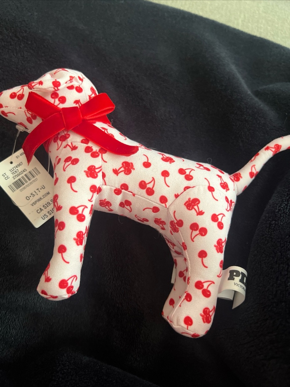 Victoria’s Secret PINK cherry plush dog new with tags!